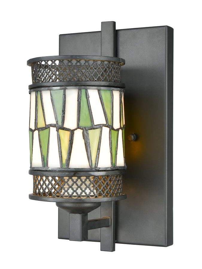 Rainy Slate 13"H Tiffany Wall Sconce