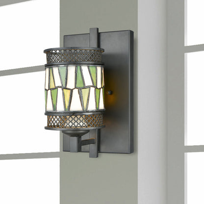 Rainy Slate 13"H Tiffany Wall Sconce