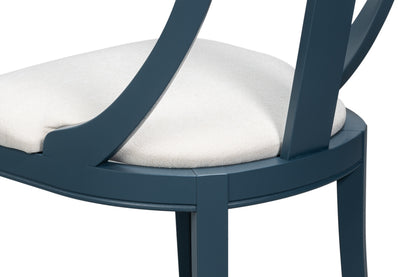 Deco Side Chairs Blue White