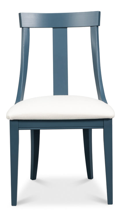 Deco Side Chairs Blue White