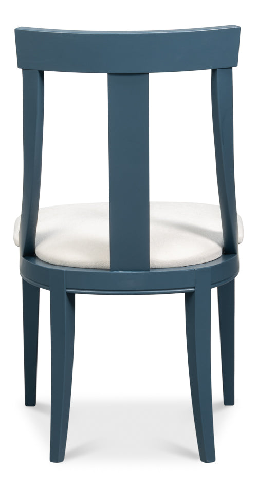 Deco Side Chairs Blue White