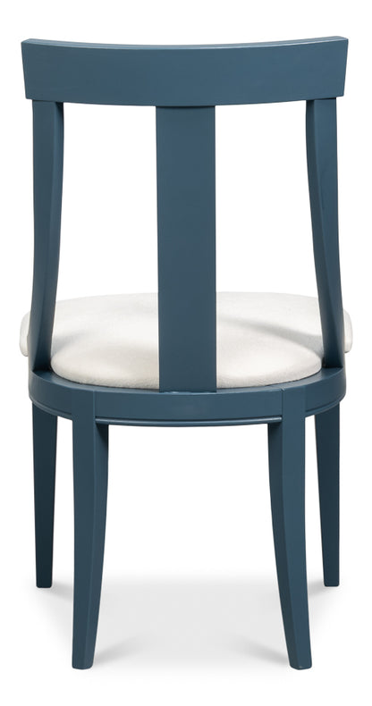 Deco Side Chairs Blue White