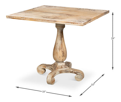 Bistro Table  Antique Oak
