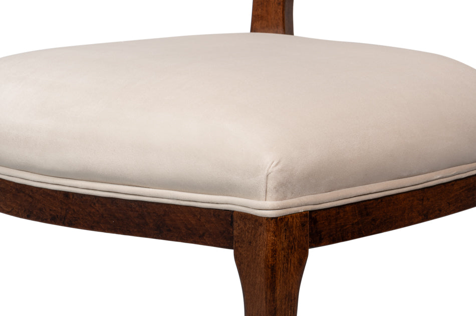 Oval Cane Back S/Chair Walnuttaupe Vel