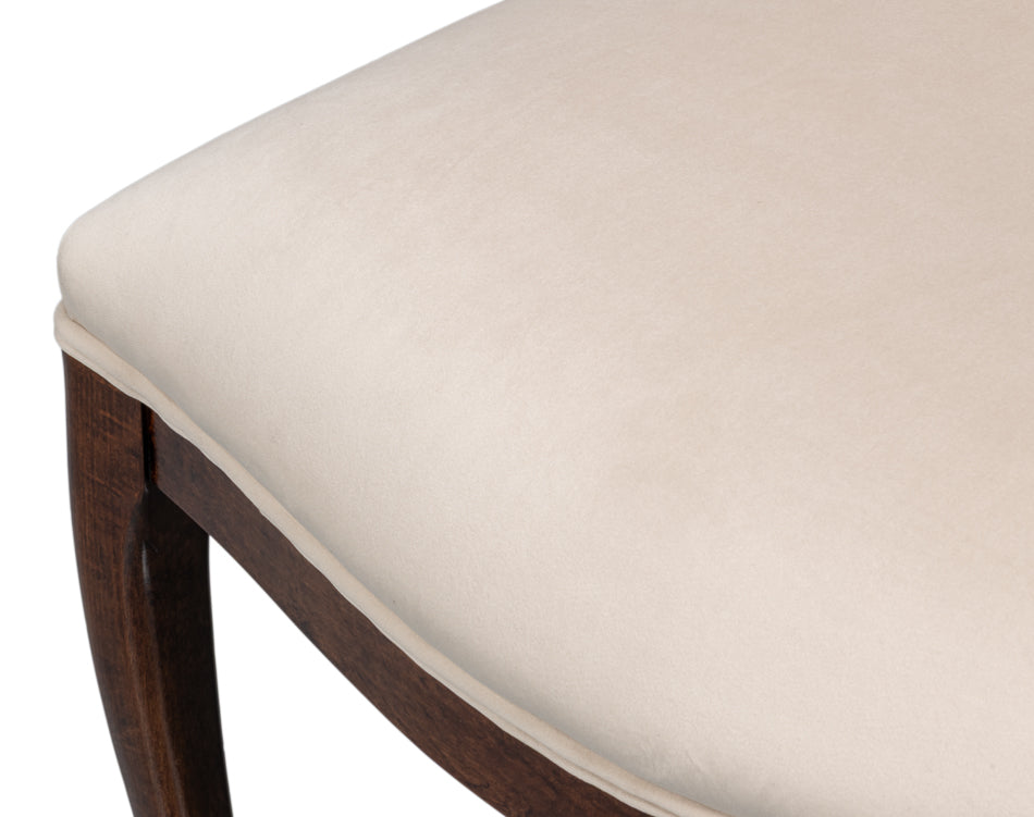 Oval Cane Back S/Chair Walnuttaupe Vel