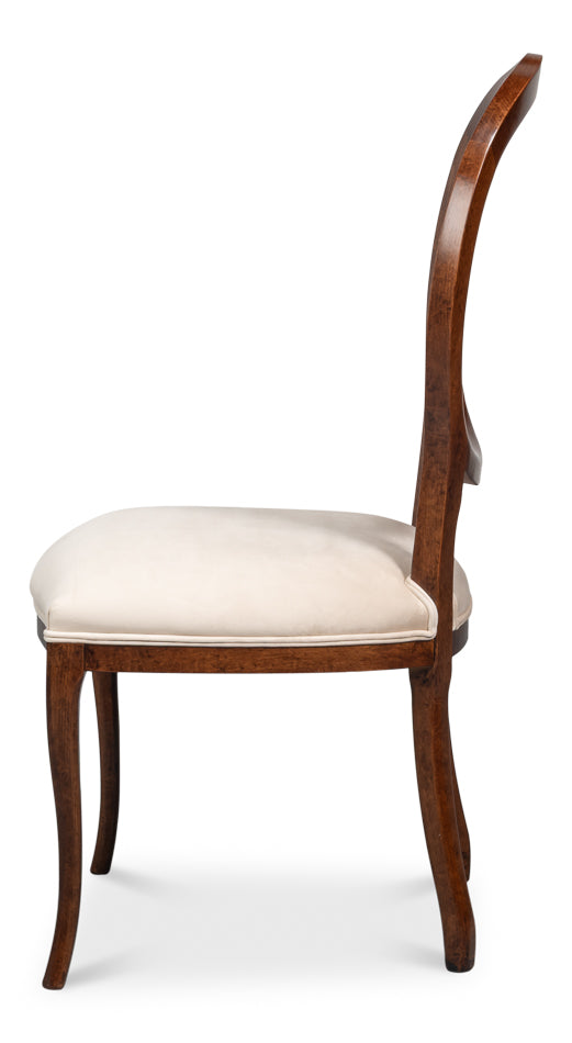 Oval Cane Back S/Chair Walnuttaupe Vel