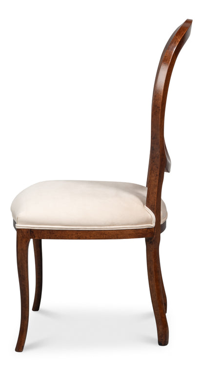 Oval Cane Back S/Chair Walnuttaupe Vel