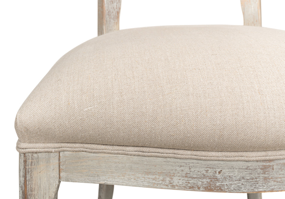 Oval Cane Back S/Chair Grey Oak Flax