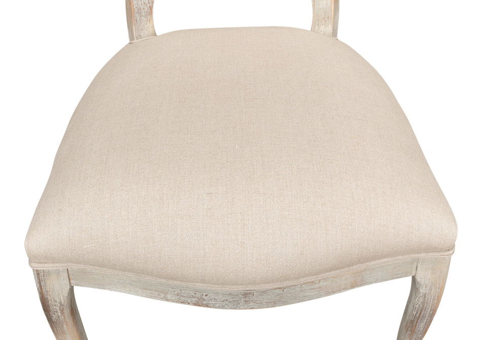 Oval Cane Back S/Chair Grey Oak Flax