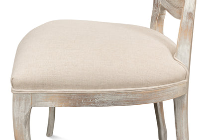 Oval Cane Back S/Chair Grey Oak Flax