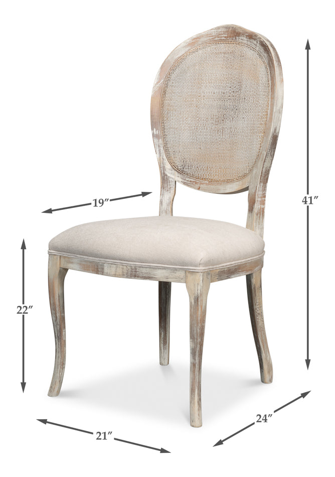 Oval Cane Back S/Chairgrey Oak Taupe