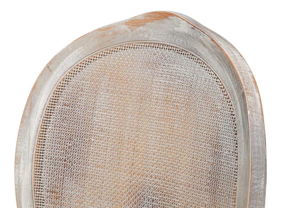 Oval Cane Back S/Chair Grey Oak Grey