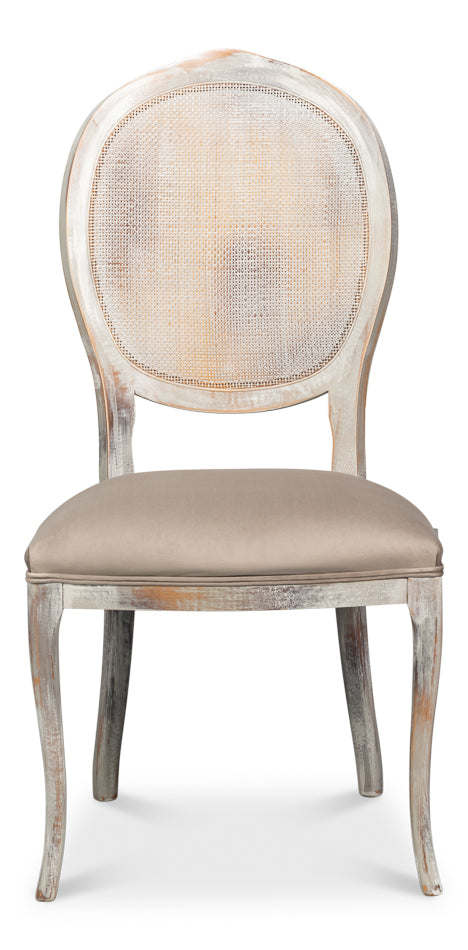 Oval Cane Back S/Chair Grey Oak Grey