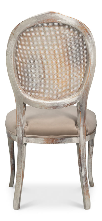 Oval Cane Back S/Chair Grey Oak Grey