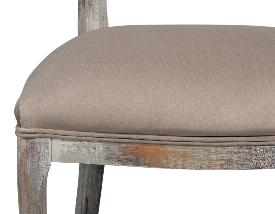 Oval Cane Back S/Chair Grey Oak Grey