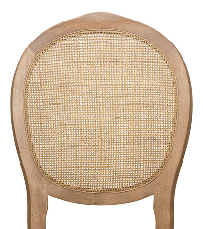 Oval Cane Back S/Chair Drftwdcharcoal