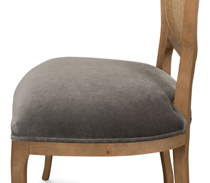 Oval Cane Back S/Chair Drftwdcharcoal