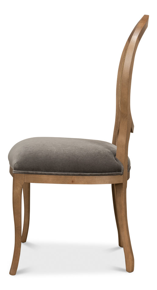 Oval Cane Back S/Chair Drftwdcharcoal