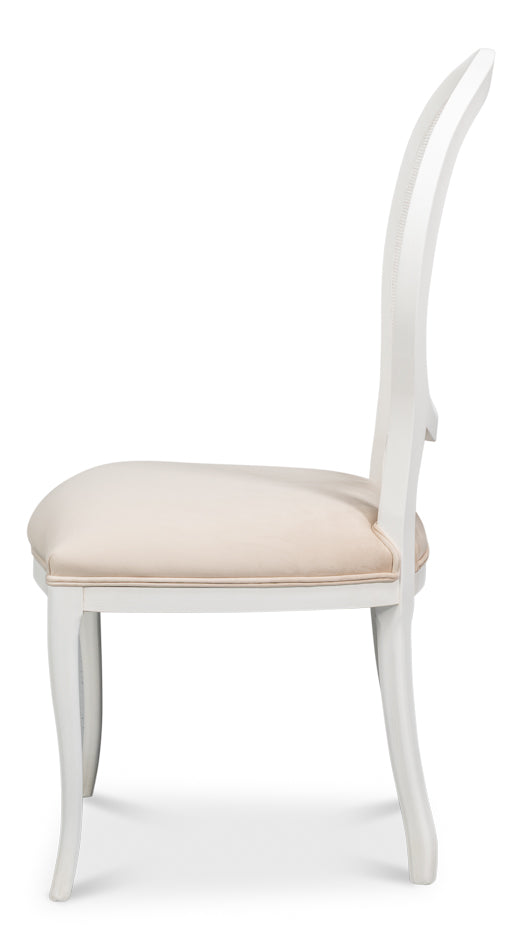 Oval Cane Back S/Chair Cortina White