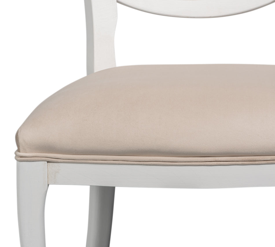Oval Cane Back S/Chair Cortina White