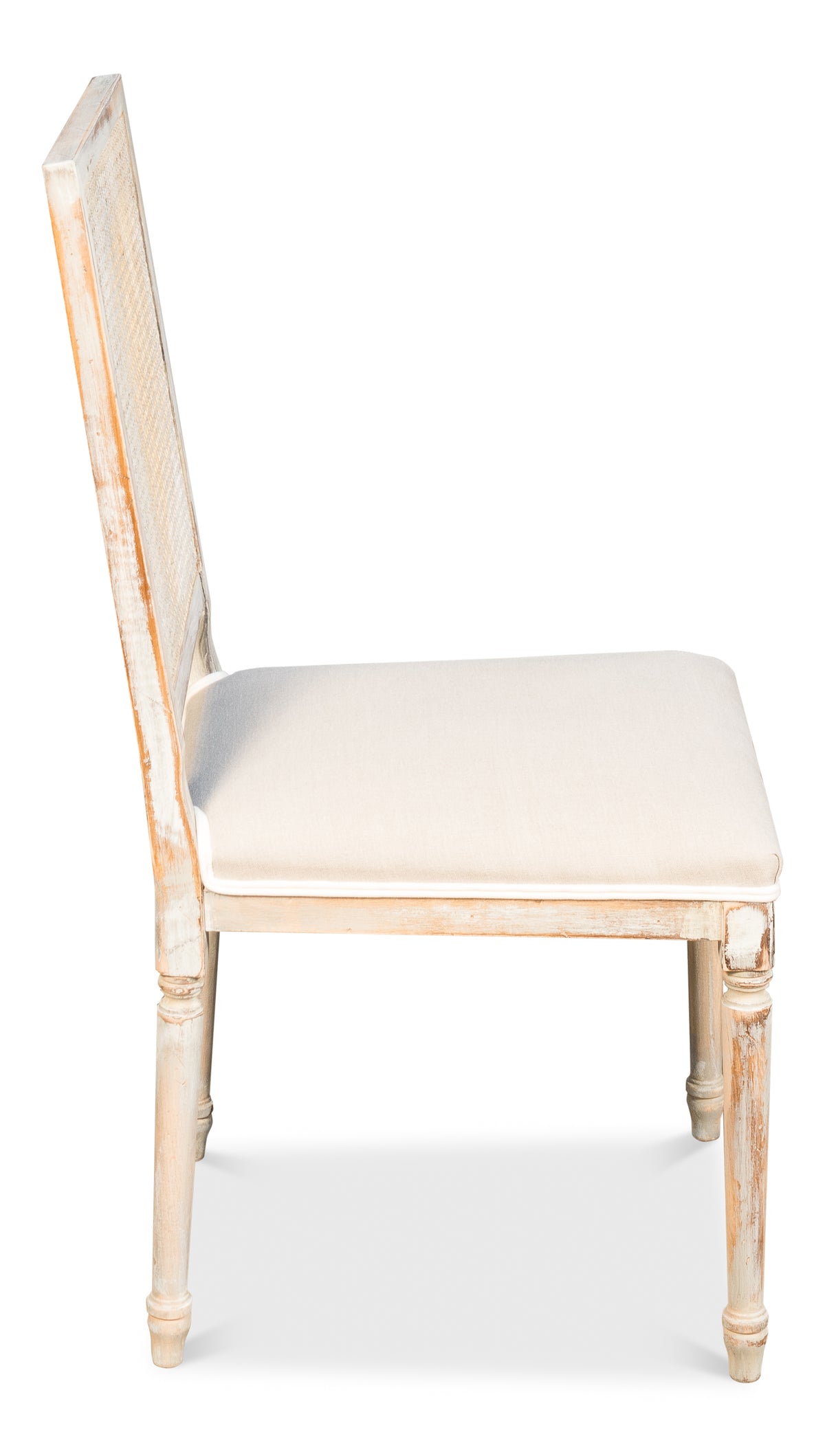Cane Back Side Chair Grey Oak Flax