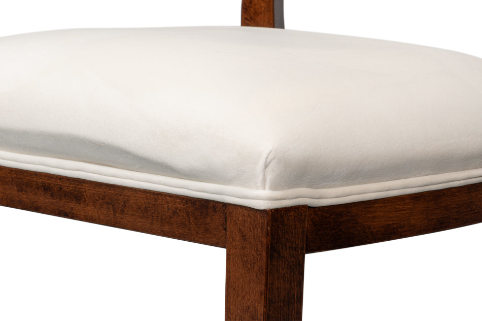 Goccia Side Chair Walnuttaupe Velvet