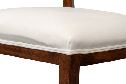 Goccia Side Chair Walnuttaupe Velvet
