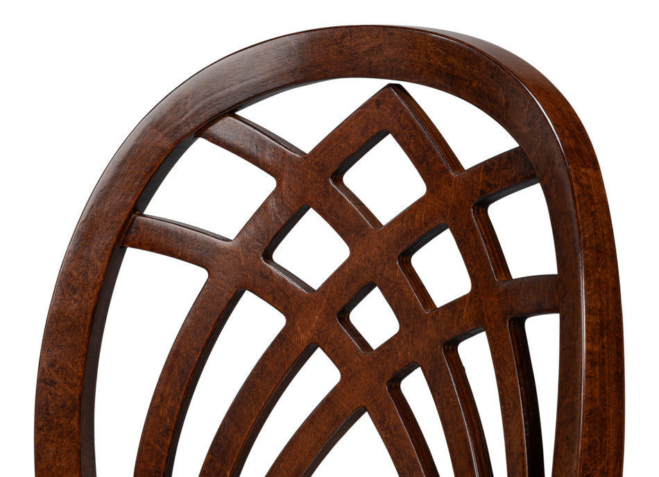 Goccia Side Chair Walnuttaupe Velvet
