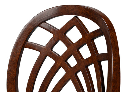 Goccia Side Chair Walnuttaupe Velvet