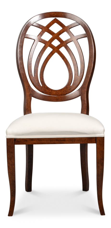 Goccia Side Chair Walnuttaupe Velvet