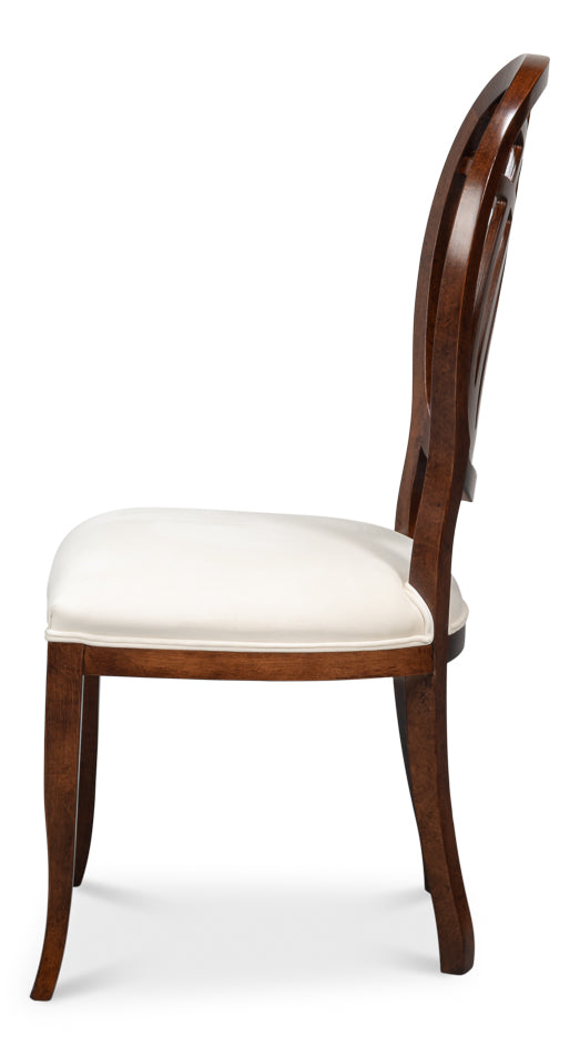 Goccia Side Chair Walnuttaupe Velvet