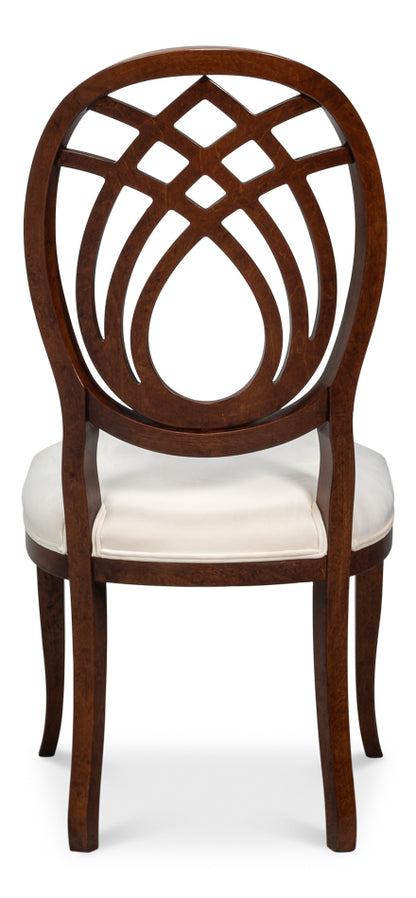 Goccia Side Chair Walnuttaupe Velvet
