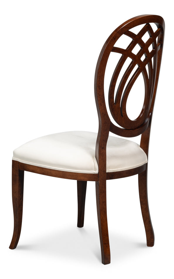 Goccia Side Chair Walnuttaupe Velvet