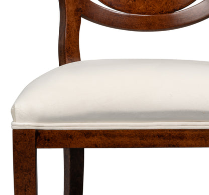 Goccia Side Chair Walnuttaupe Velvet