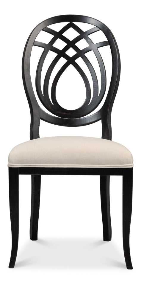 Goccia Side Chair Nero Banks Organza