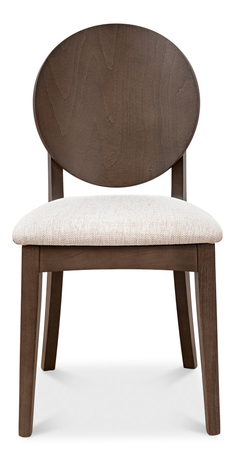 Round Back Side Chair Driftwoodoatmeal