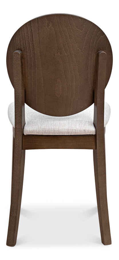 Round Back Side Chair Driftwoodoatmeal