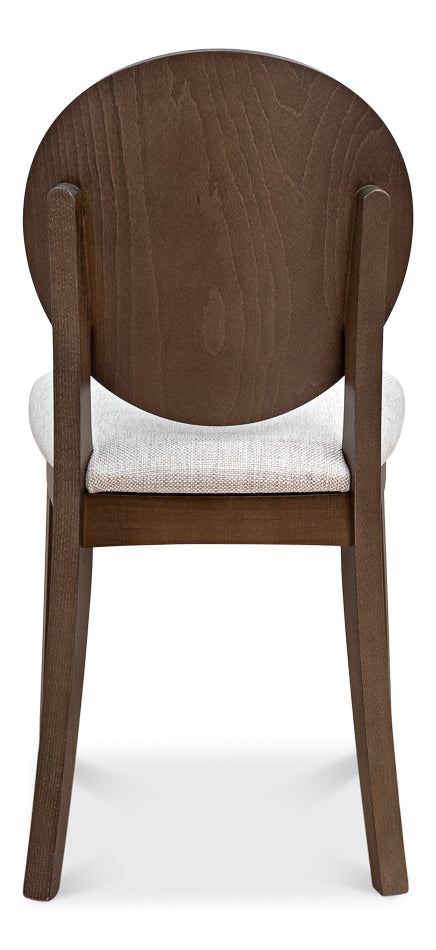 Round Back Side Chair Driftwoodoatmeal