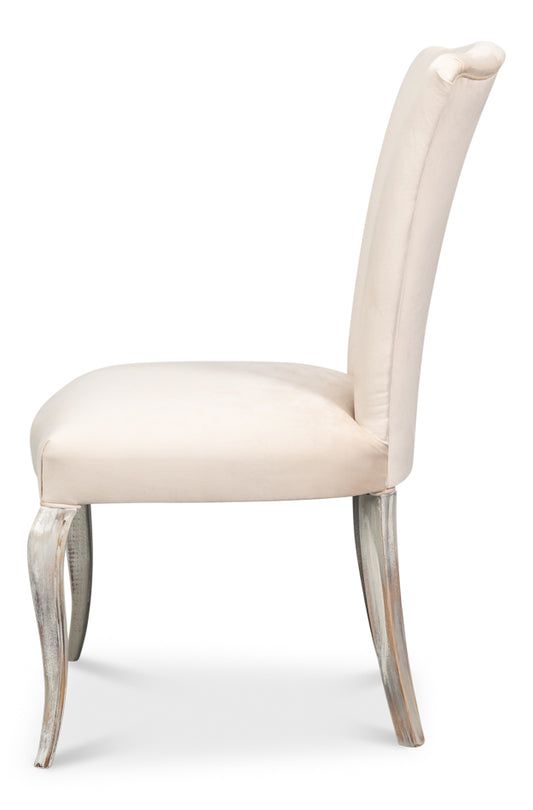 Sidechair Grey Oak Taupe Velvet