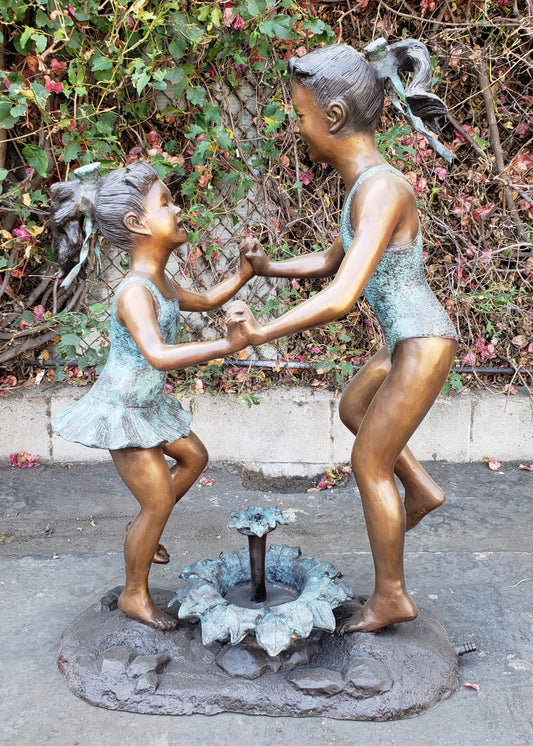 TWO DANCING GIRLS (FOUNTAIN) CAST IN BRONZE