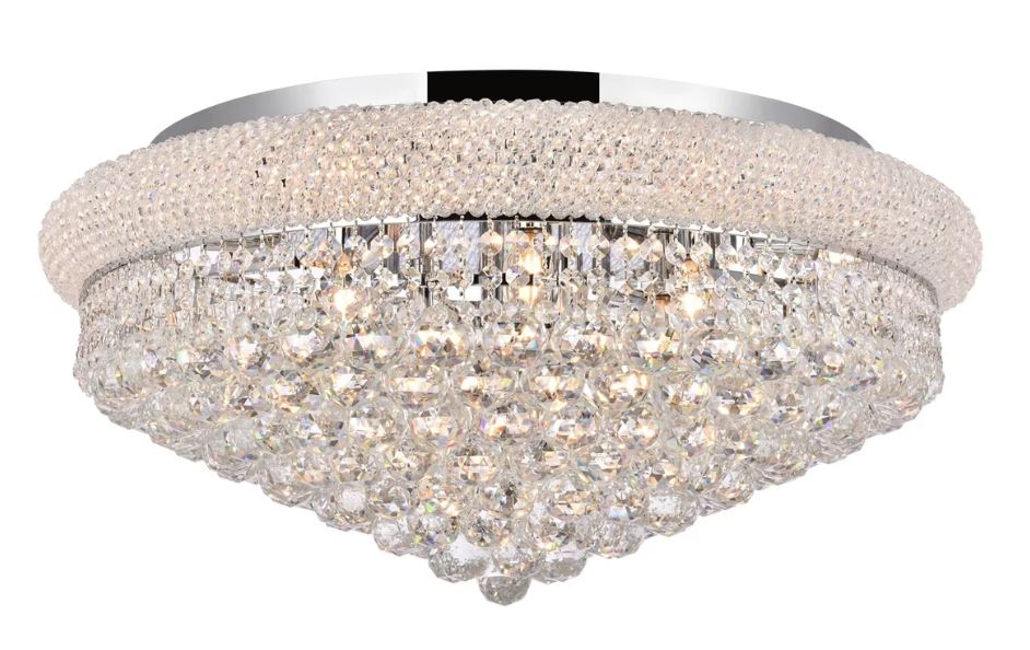 28" CRYSTAL FLUSHMOUNT