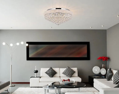 28" CRYSTAL FLUSHMOUNT