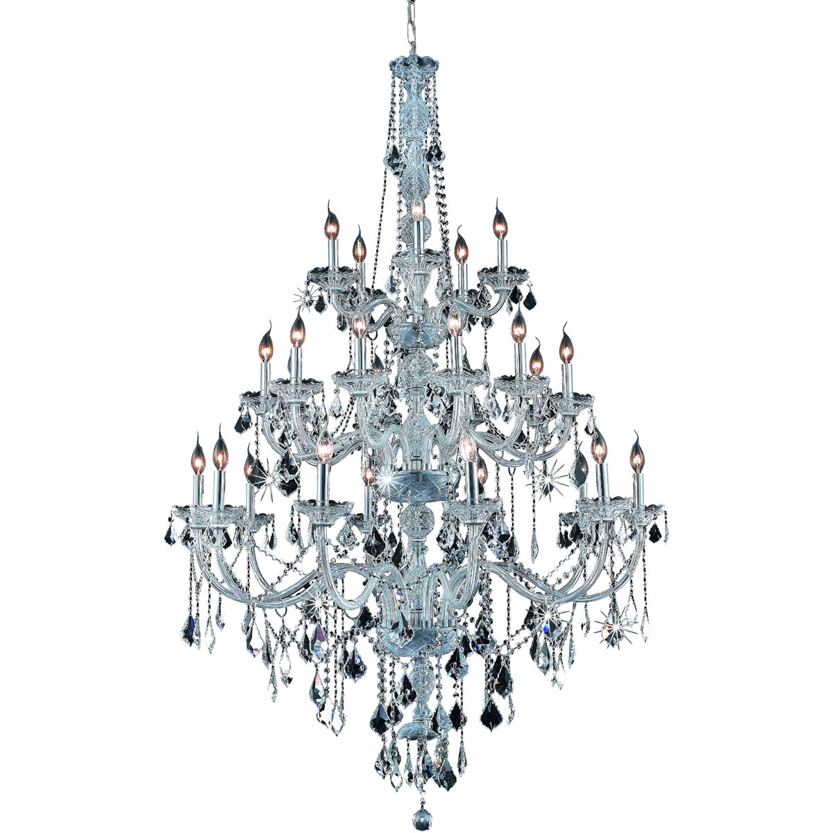 Verona 25 Light 43 inch Chrome Foyer Ceiling Light in Clear, Royal Cut
