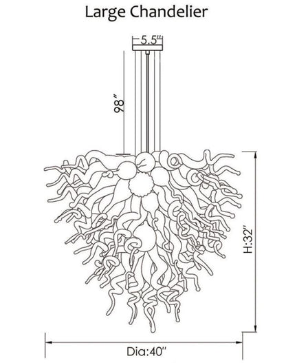 Mouthblown Glass Chandelier
