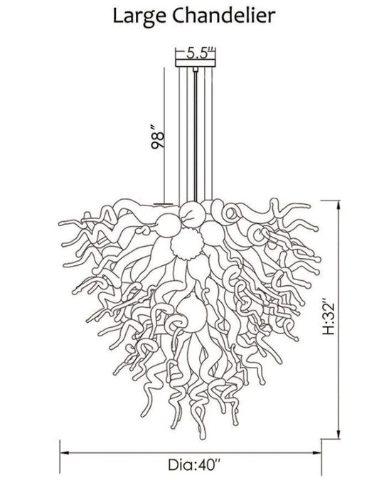 Mouthblown Glass Chandelier