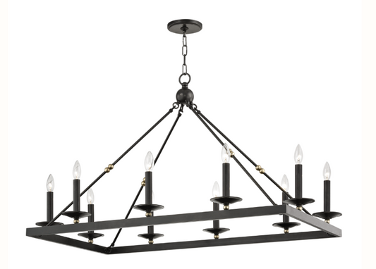 Rectangle 10 Light Chandelier