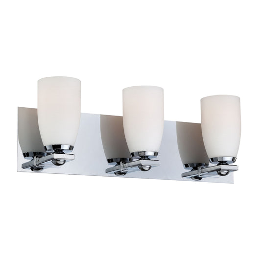 Shpere 3L bath and vanity w/ white opal glas / chrome