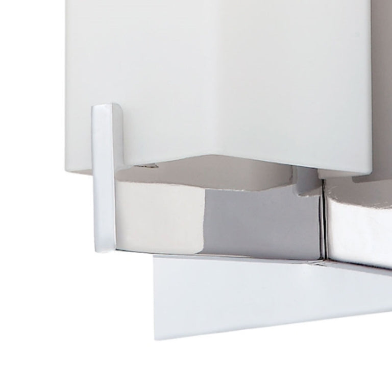 Moderno Single G9 40W Lamp with Rectangular White Opal Glass / Chrome finish