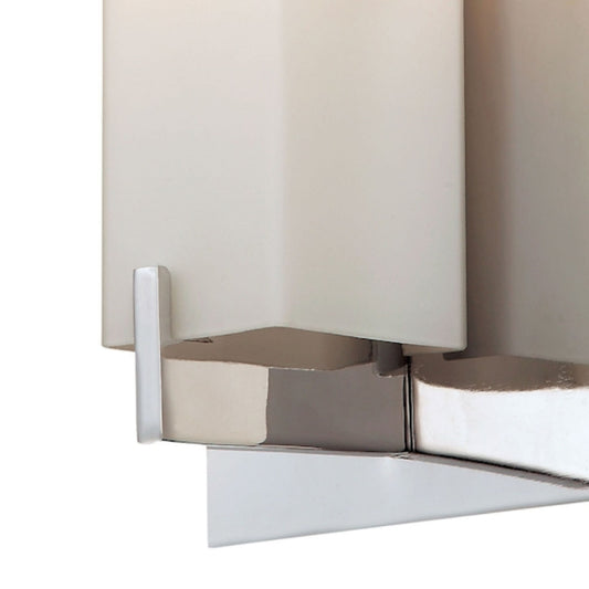 Moderno Single G9 40W Lamp with Rectangular White Opal Glass / MSN finish
