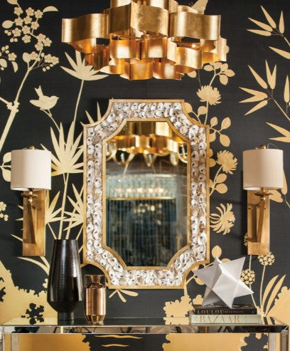 Rectangular Oyster Shell Mirror